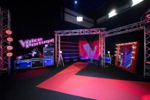 Cenário com V em Gradil 3D